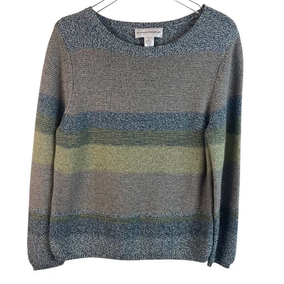Evan-Picone Wide Stripe Sweater Size Large - Picture 1 of 8